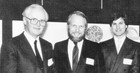 W. Kummer (Linotype), J. Warnock (Adobe) and S. Jobs (Apple), 1985 in New York